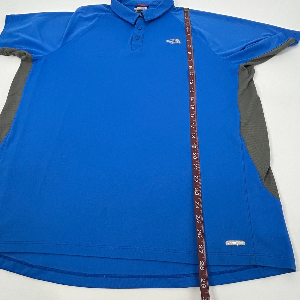 The North Face Shirt Mens XXL 2XL Blue VaporWick Polo Short Sleeve - Picture 9 of 10